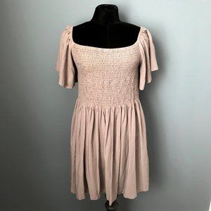 NWOT Off-the-Shoulder Smocked Mini Dress